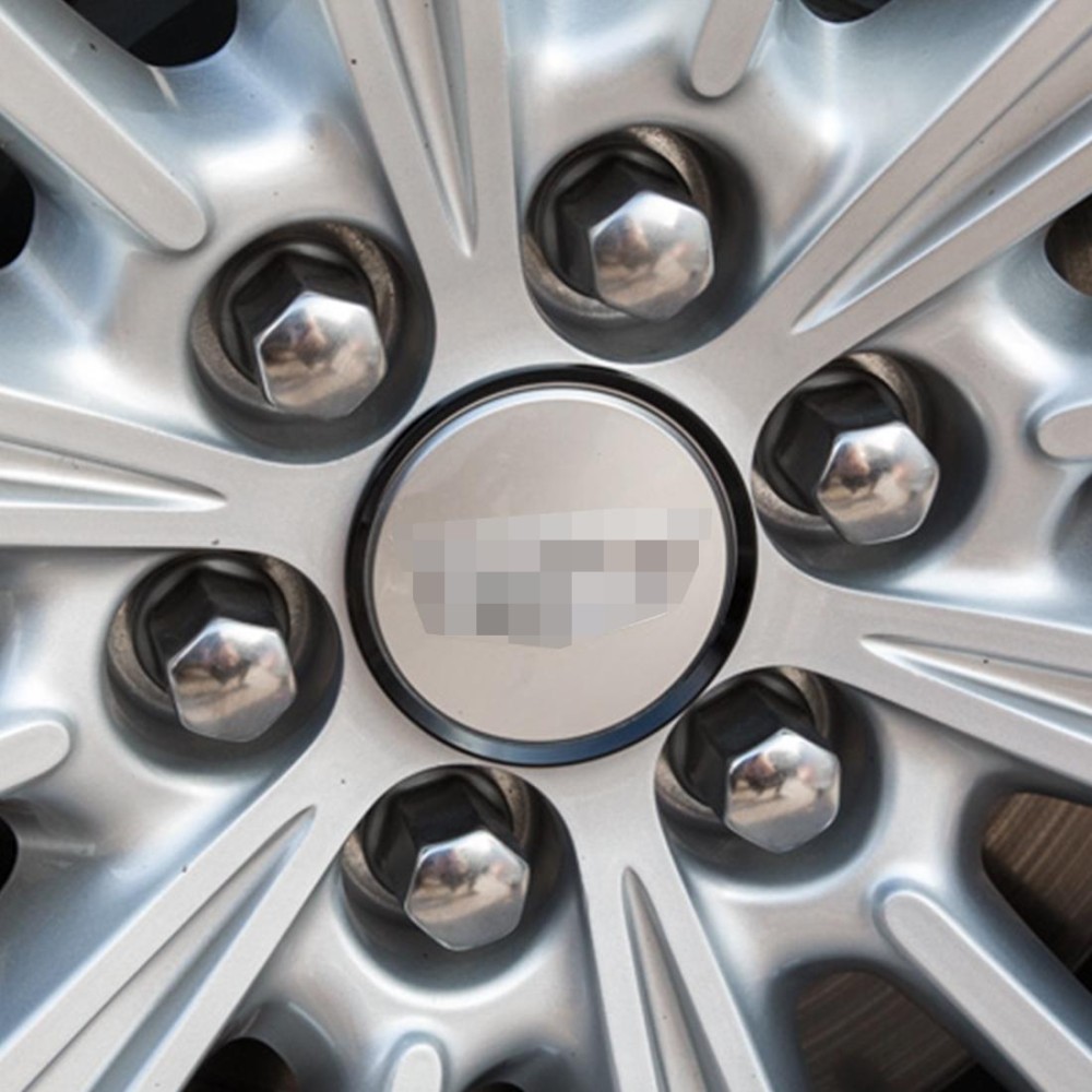 4 PCS Car Aluminum Wheel Hub Deroration Ring For Cadillac(Black)