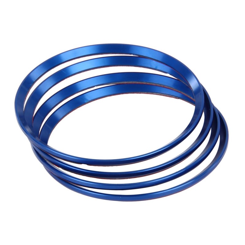 4 PCS Car Aluminum Wheel Hub Deroration Ring For Cadillac(Blue)