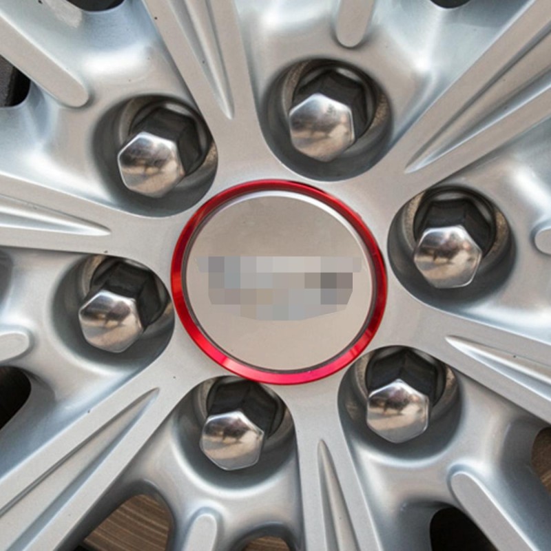 4 PCS Car Aluminum Wheel Hub Deroration Ring For Cadillac(Red)