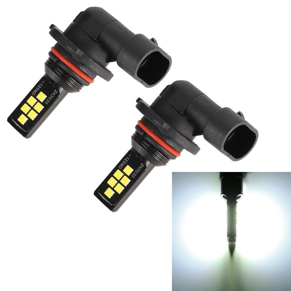2 PCS 9005 DC9-16V / 3.5W / 6000K / 320LM Car Auto Fog Light 12LEDs SMD-ZH3030 Lamps, with Constant Current(White Light)