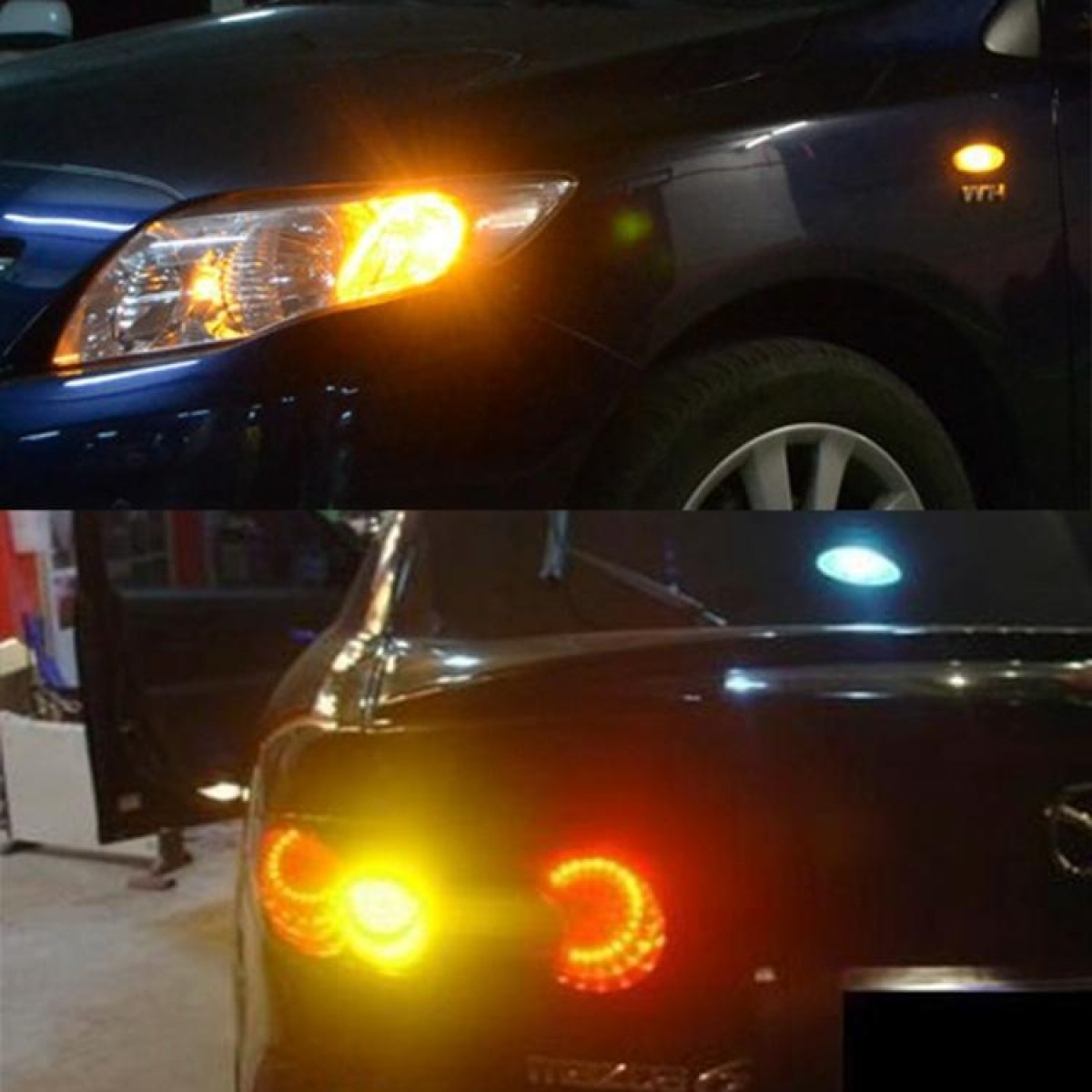 1156/BA15S 80W 1000 LM Car Auto Turn Light  Backup Light with 16  CREE Lamps, DC 12-24V(Yellow Light)