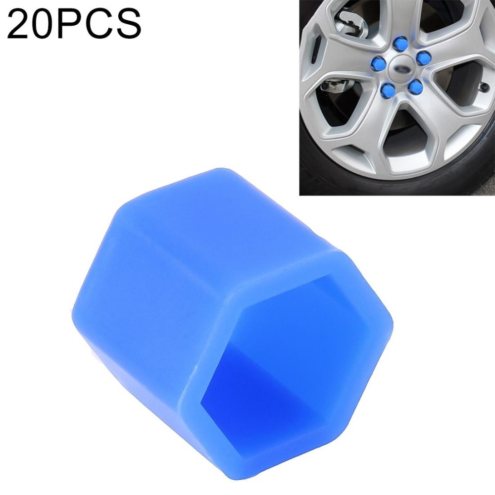 20 PCS Silicone Luminous Car Hubcap(Blue)