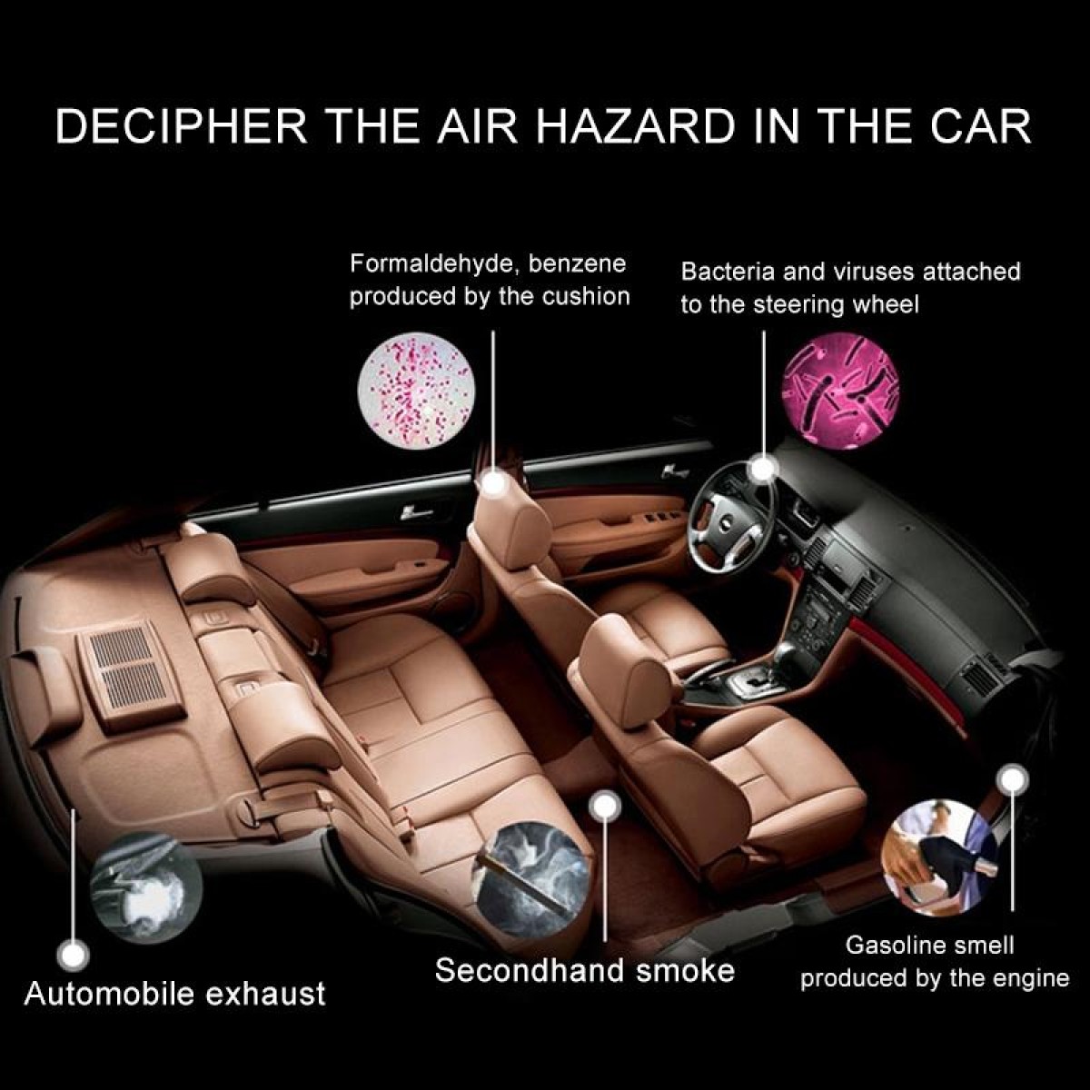 XPower X8 Car MAF Nano Air Purifier Negative Ions Air Cleaner
