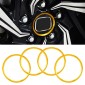 4 PCS Car Metal Wheel Hub Decoration Ring for BMW 5 Series 2018 (Gold)
