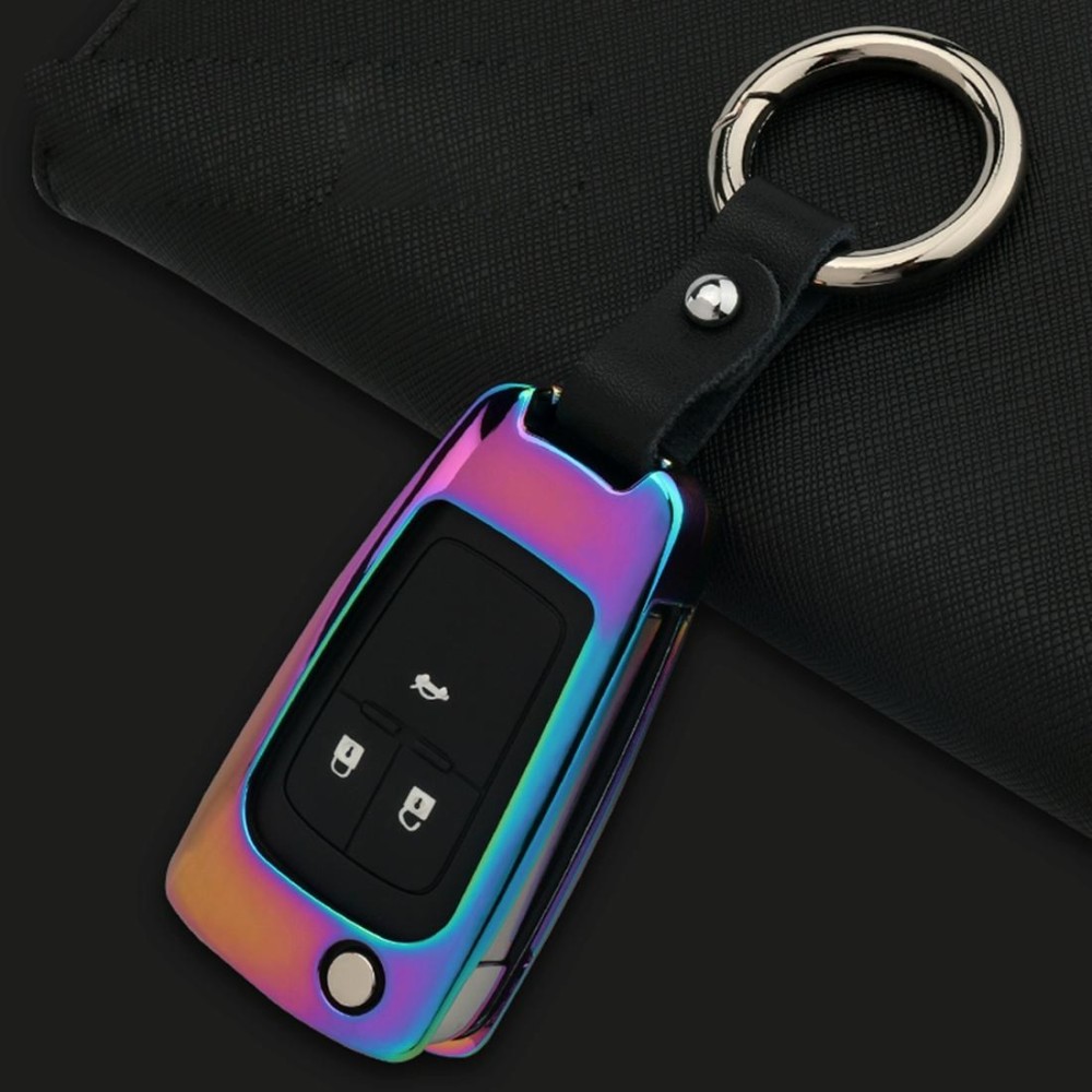 A Style Car Auto Buckle Key Shell Zinc Alloy Car Chain Shell Car Key Shell Case Key Ring for Buick, Random Color Delivery