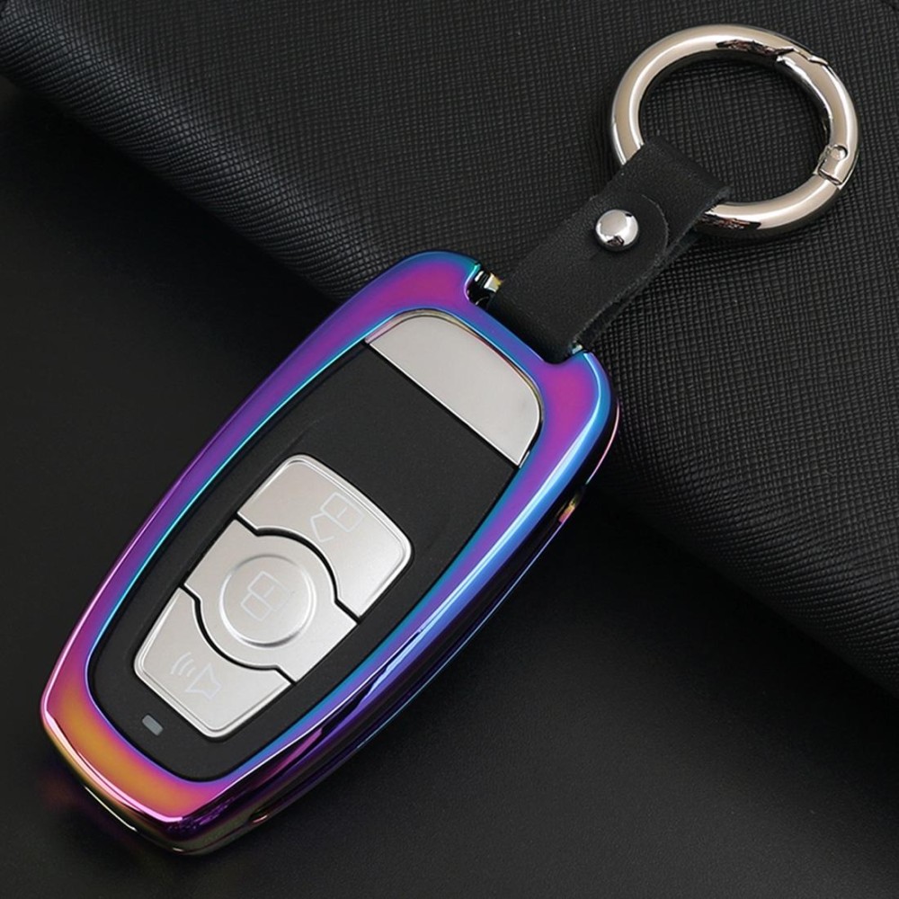 A Style Car Buckle Key Shell Zinc Alloy Car Key Shell Case Key Ring for Haval, Random Color Delivery