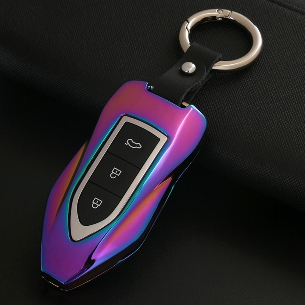 Car Buckle Key Shell Zinc Alloy Car Key Shell Case Key Ring for Liebao, Random Color Delivery