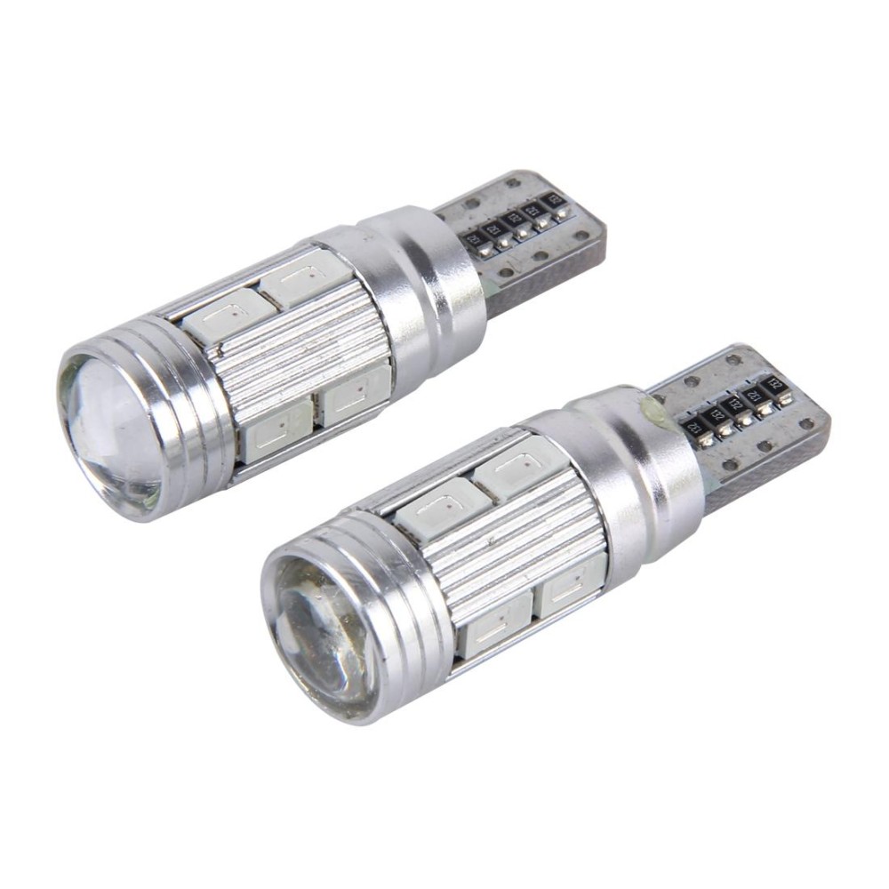 2 PCS T10 6W 10 SMD 5630 LED Error-Free Canbus Car Clearance Lights Lamp, DC 12V(Red Light)