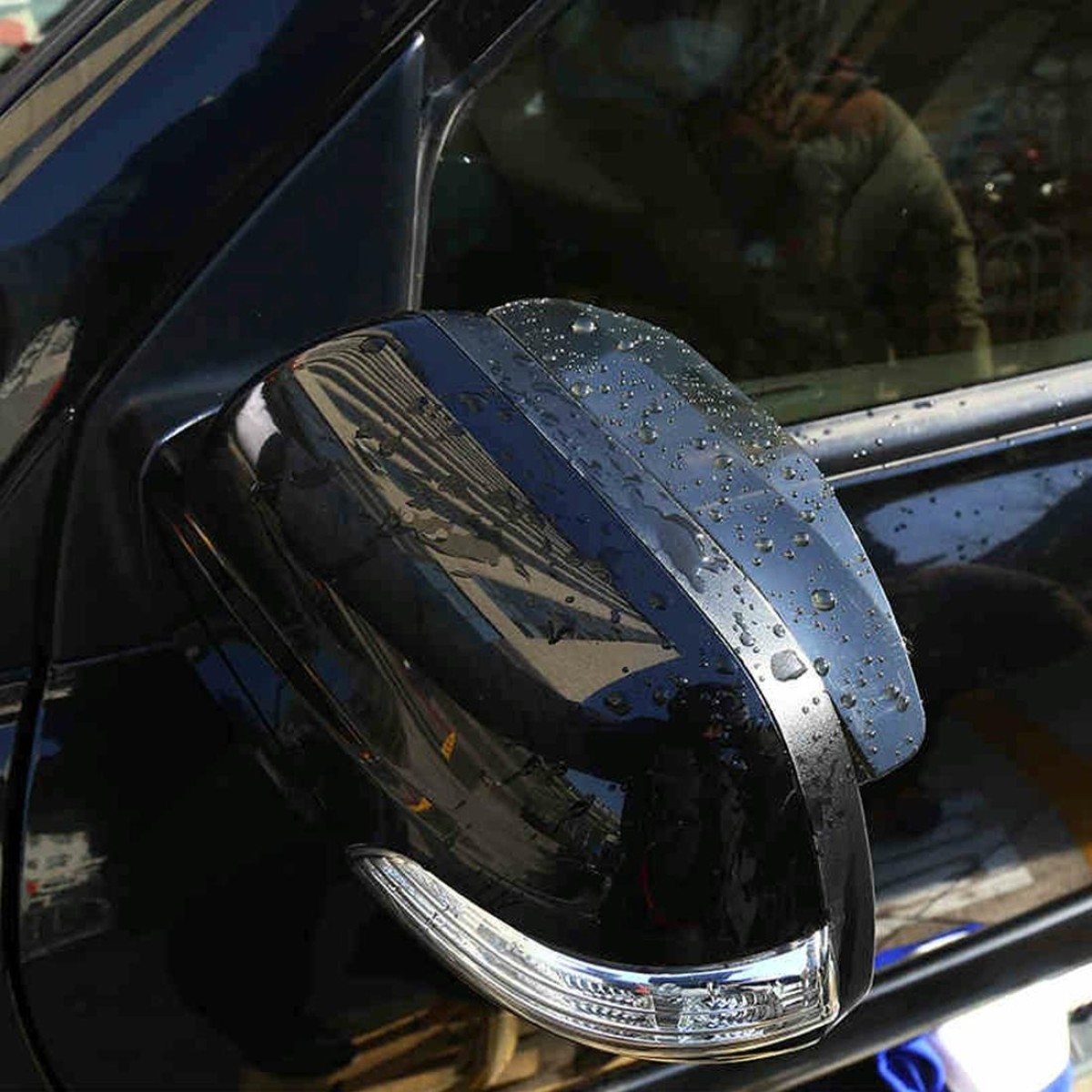 1 Pair Car Rearview Mirror Rain Blades Car Back Mirror Eyebrow Rain Cover Car Rearview Mirror Eyebrow Covers Flexible Protection Rainproof Decoration Accessories(Brown)