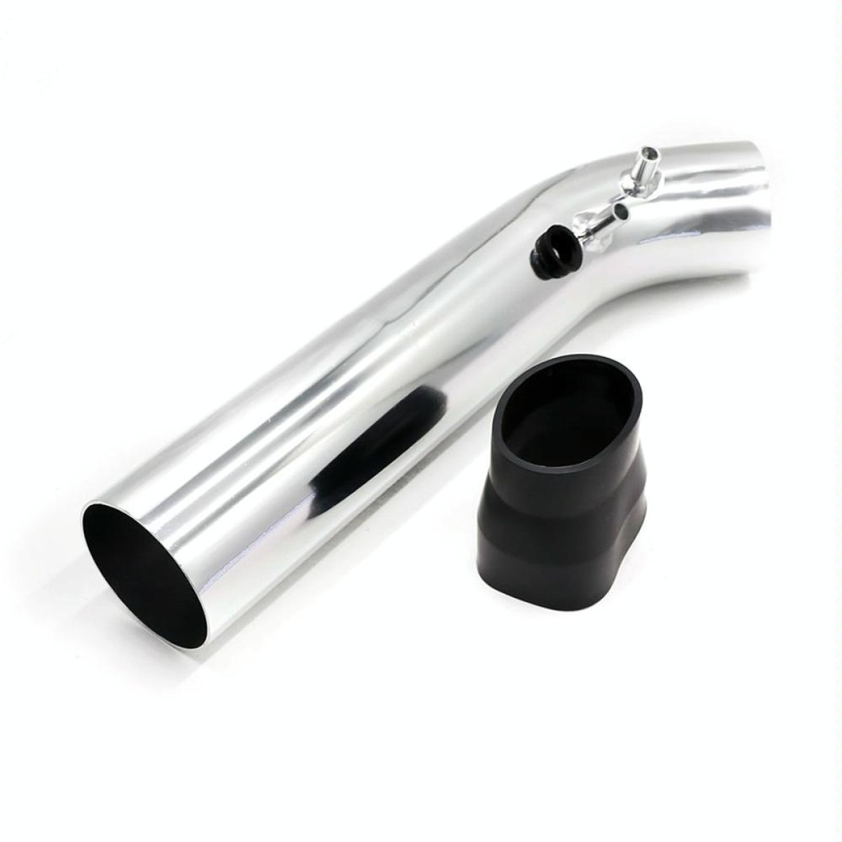 Universal  Air Intakes Short Cold Racing Aluminium Air Intake Pipe Hose with Cone Filter Kit System(Silver)