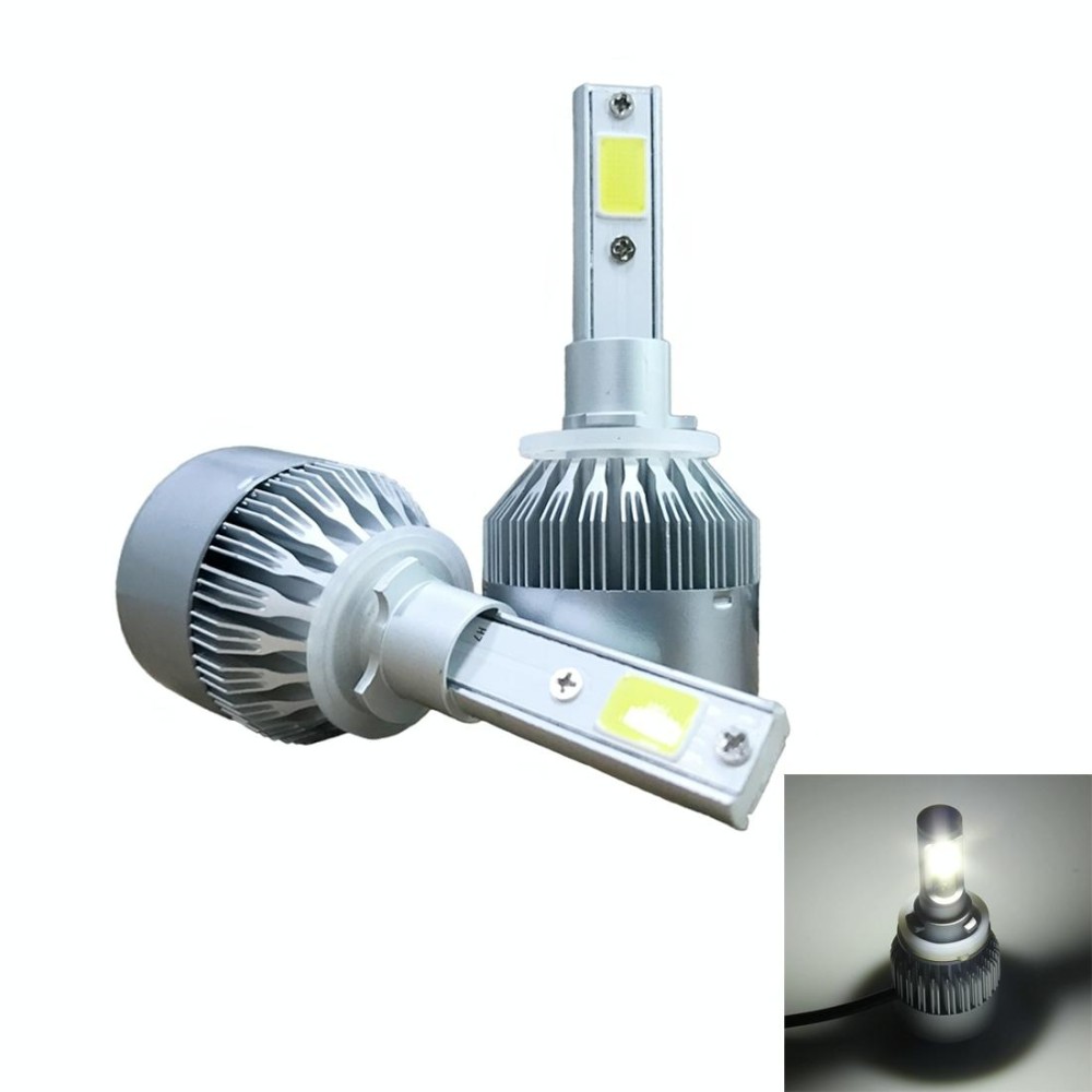 2pcs 880/881 18W 1800LM 6000K Waterproof IP68 Car Auto LED Headlight with 2 COB LED Lamps, DC 9-36V(White Light)