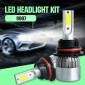 2pcs 9007 18W 1800LM 6000K Waterproof IP68 Car Auto LED Headlight with 2 COB LED Lamps, DC 9-36V(White Light)