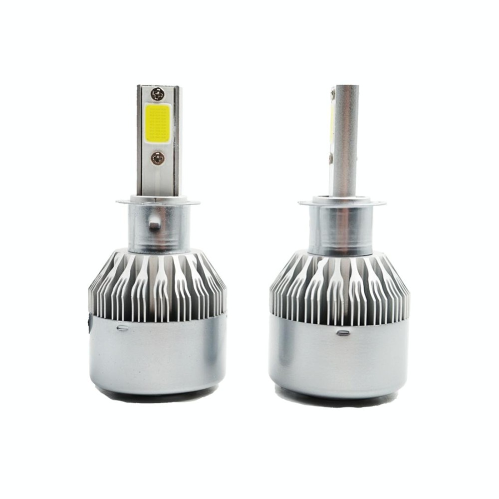 2pcs H3 18W 1800LM 6000K Waterproof IP68 Car Auto LED Headlight with 2 COB LED Lamps, DC 9-36V(White Light)