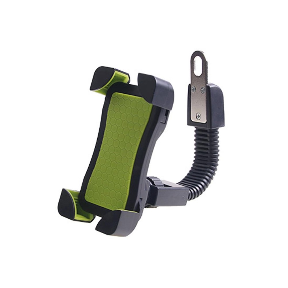 Universal 360 Degrees Free Rotation ABS Motorcycle Phone Bracket Mountain Bike Navigation Bracket GPS/Mobile Holder for 3.5-6.5 inch Mobile Phone(Green)
