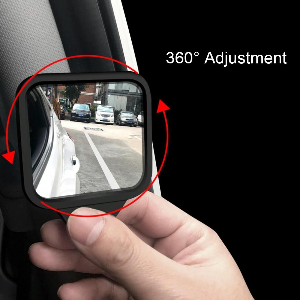 3R-2130 Car Truck Interior Adjustable Wide Angle Rear View Blind Spot Mirror, Size: 7*6.5*1cm