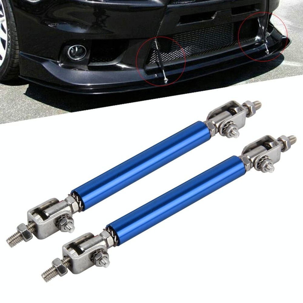 2 PCS Car Modification Large Surrounded By The Rod Telescopic Lever Front and Rear Bars Fixed Front Lip Back Shovel Adjustable Small Rod, Length: 15cm(Blue)