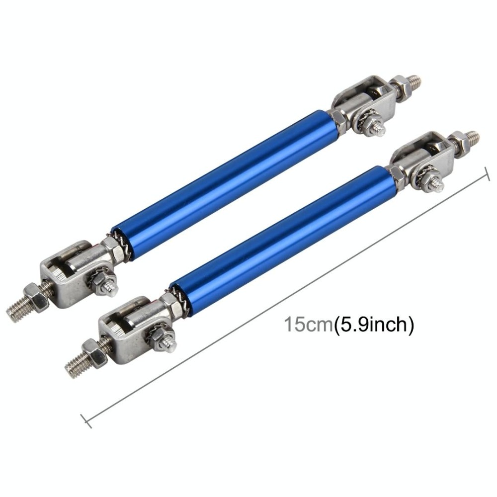 2 PCS Car Modification Large Surrounded By The Rod Telescopic Lever Front and Rear Bars Fixed Front Lip Back Shovel Adjustable Small Rod, Length: 15cm(Blue)