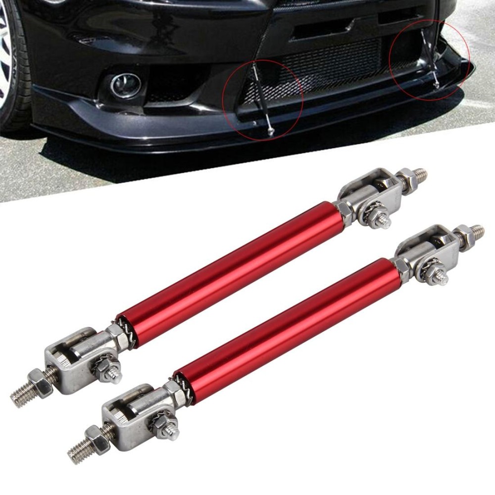 2 PCS Car Modification Large Surrounded By The Rod Telescopic Lever Front and Rear Bars Fixed Front Lip Back Shovel Adjustable Small Rod, Length: 20cm(Red)