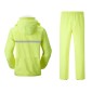 Durable Reflective Motorcycle Split Raincoat Pants Riding Bicycle Electric Bike Windproof Waterproof Rain Wear for Adult, Size: XL(Fluorescent Yellow)