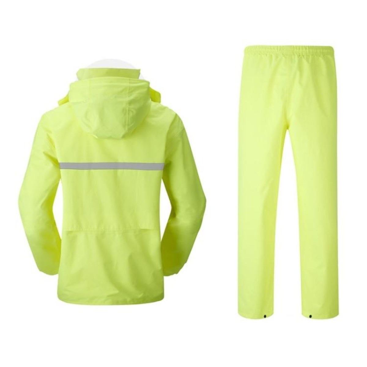 Durable Reflective Motorcycle Split Raincoat Pants Riding Bicycle Electric Bike Windproof Waterproof Rain Wear for Adult, Size: 2XL(Fluorescent Yellow)