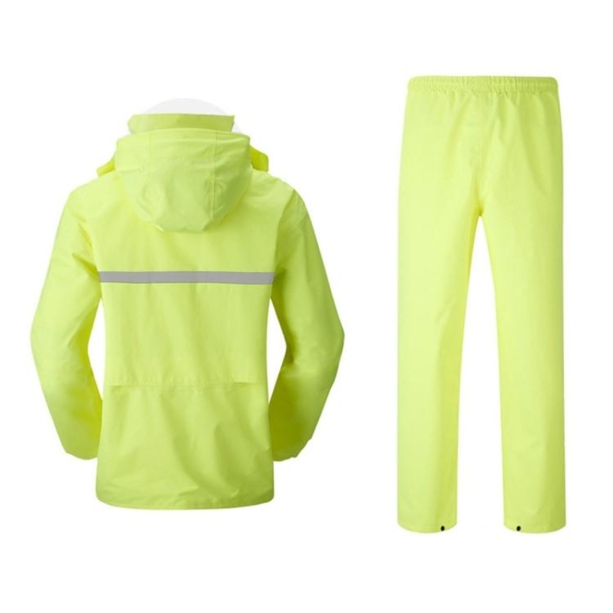 Durable Reflective Motorcycle Split Raincoat Pants Riding Bicycle Electric Bike Windproof Waterproof Rain Wear for Adult, Size: 4XL(Fluorescent Yellow)
