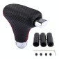 Universal Vehicle Car Black Leather Shifter Cover Manual Automatic Gear Shift Knob