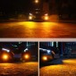 2 PCS Super Bright H3 DC 12V 5W 350LM Auto Car Fog Light with 16 SMD-3030 LED Bulbs Lamp, White + Yellow Light