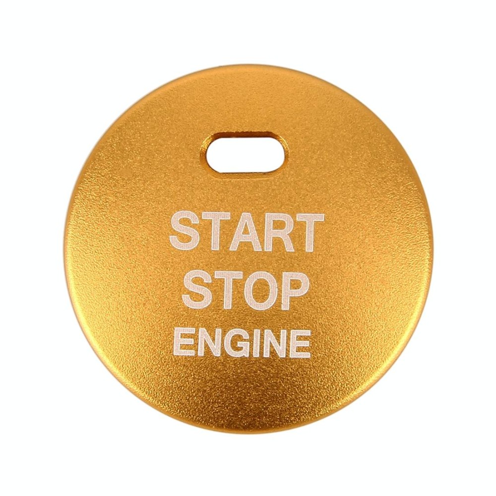3D Aluminum Alloy Engine Start Stop Push Button Cover Trim Decorative Sticker for Mazda CX4 / CX5 / Axela / ATENZA(Yellow)