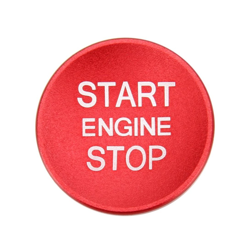 Car Engine Start Key Push Button Cover Trim Aluminum Alloy Sticker Decoration for Audi(Red)