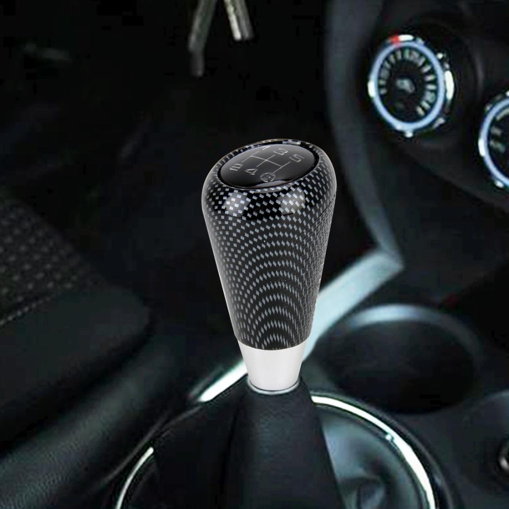 Universal Vehicle Modified Resin Shifter Manual 6-Speed Gear Shift Knob, Size: 8.2*5.5cm (Black White)