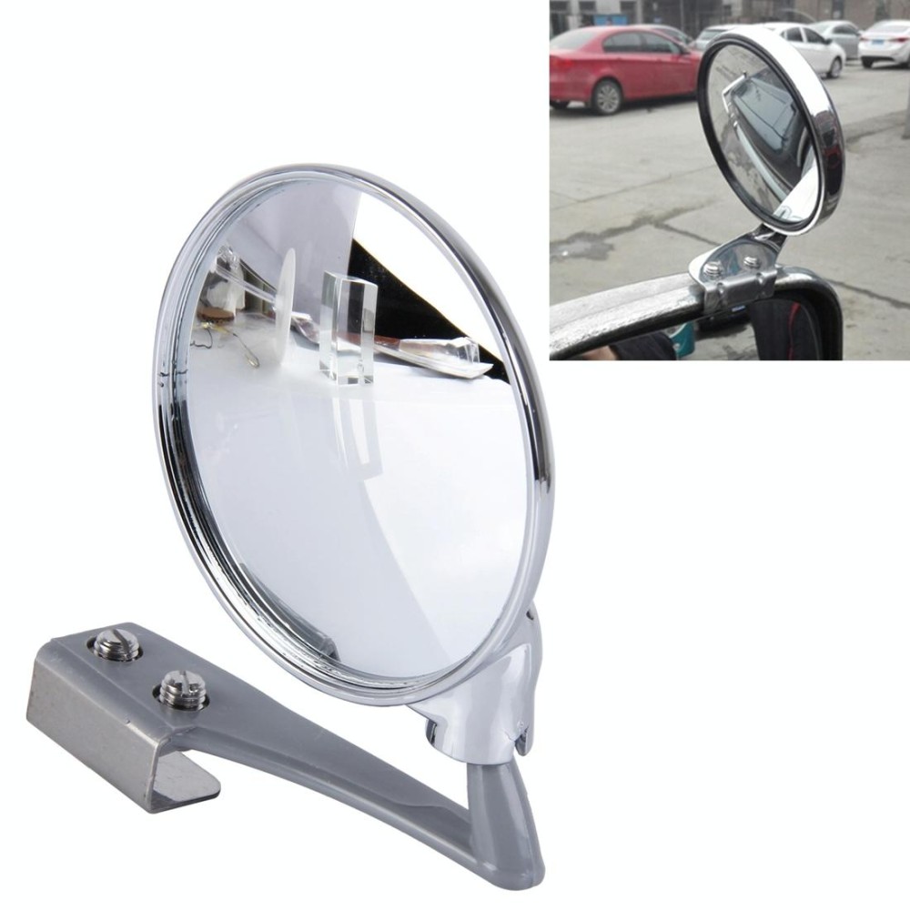 Vehicle Front Blind Area Wide-angle Adjustable Right Side Observation Mirror (Silver)