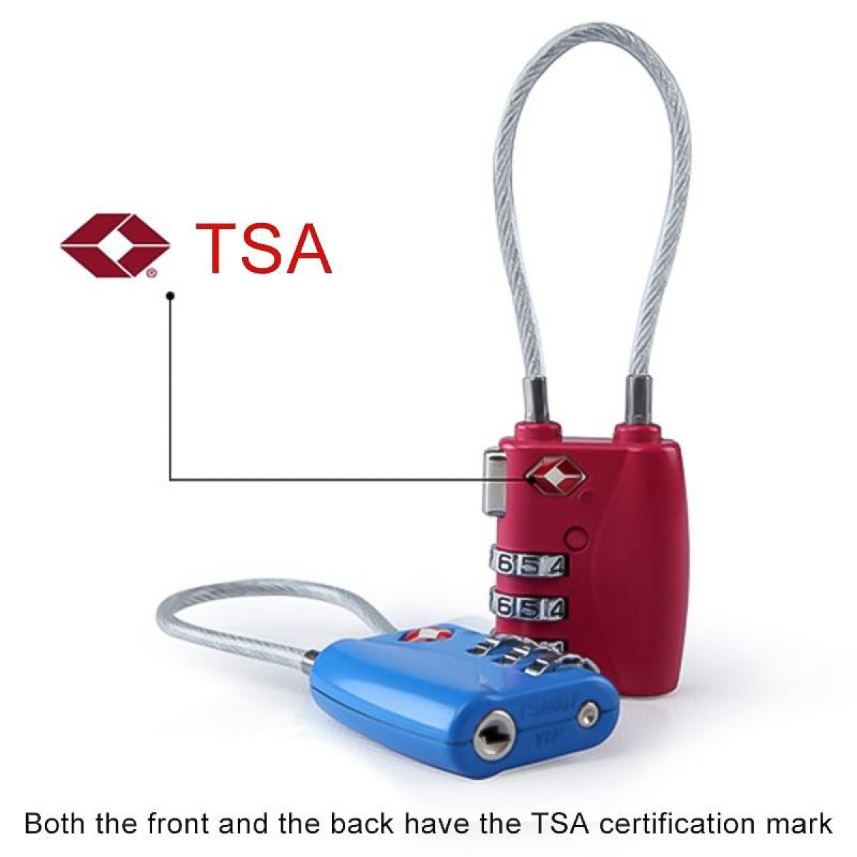 JASIT TSA719 Zinc Alloy 3-Digit Password TSA Lock Travel Luggage Padlock(Black)
