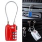 JASIT TSA719 Zinc Alloy 3-Digit Password TSA Lock Travel Luggage Padlock(Red)