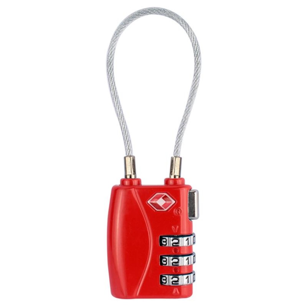 JASIT TSA719 Zinc Alloy 3-Digit Password TSA Lock Travel Luggage Padlock(Red)