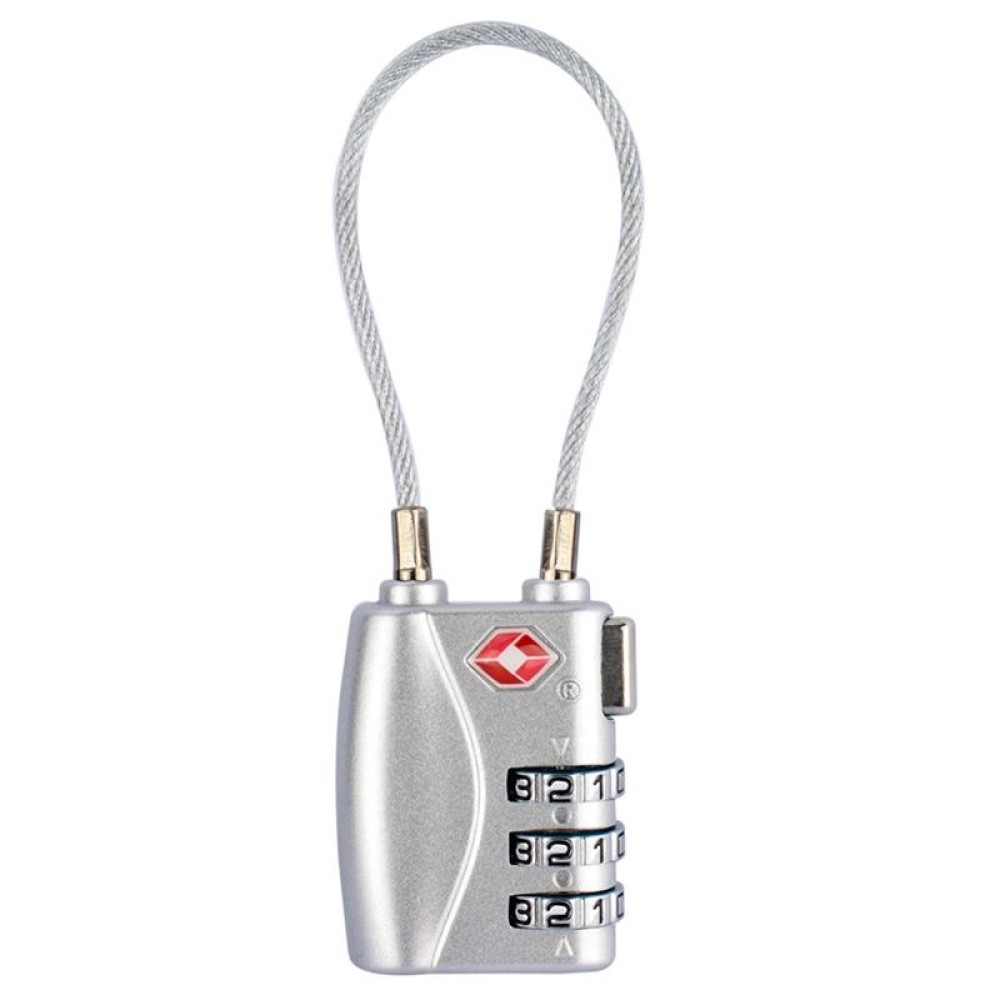 JASIT TSA719 Zinc Alloy 3-Digit Password TSA Lock Travel Luggage Padlock(Silver)