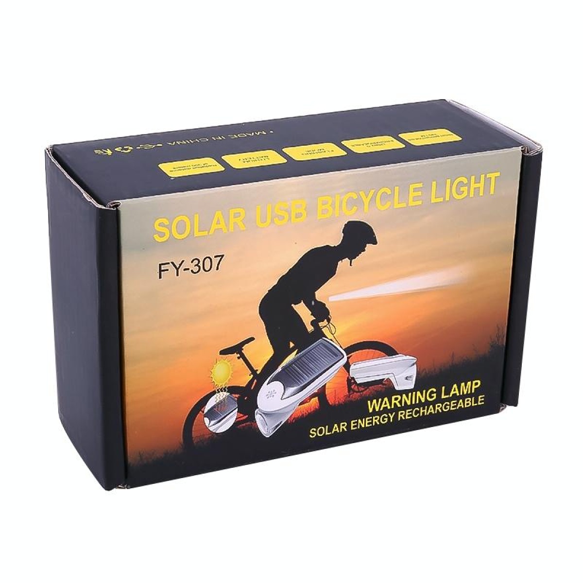 3W 240LM USB Solar Energy Motorcycle / Bicycle Front Light (White)