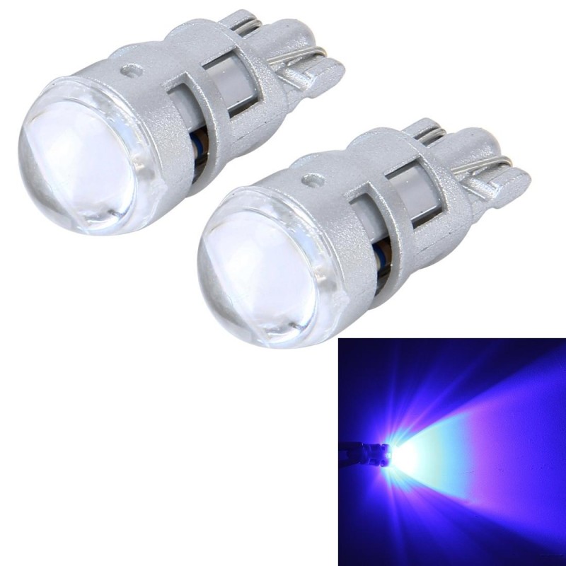 10 PCS T10 1W 50LM Car Clearance Light with SMD-3030 Lamp, DC 12V(Blue Light)