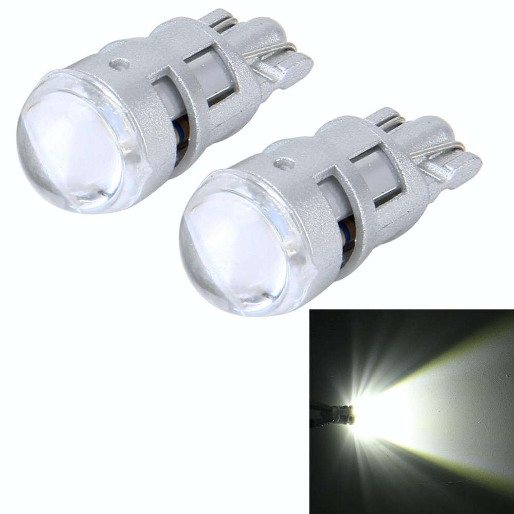 10 PCS T10 1W 50LM Car Clearance Light with SMD-3030 Lamp, DC 12V(White Light)