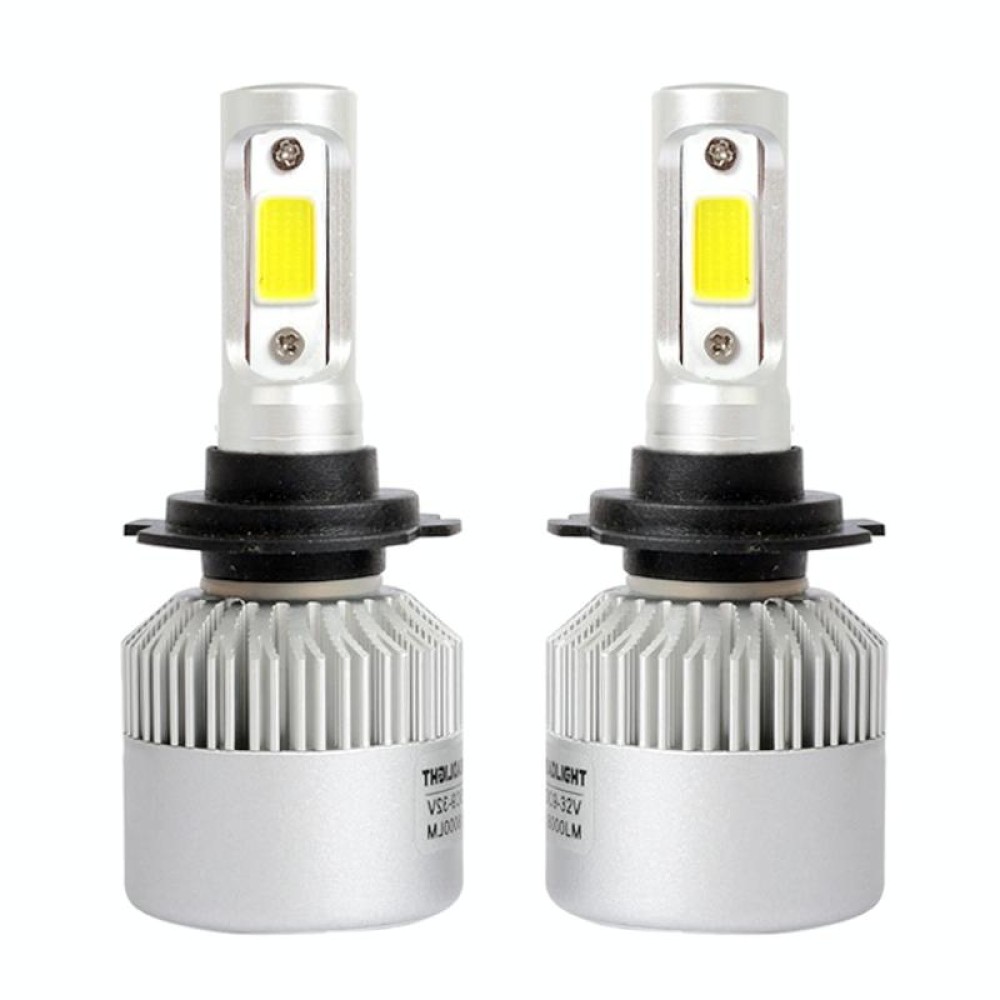 S2 2PCS H7 18W 1800LM 6500K 2 COB LED Waterproof IP67 Car Headlight Lamps, DC 9-32V(White Light)