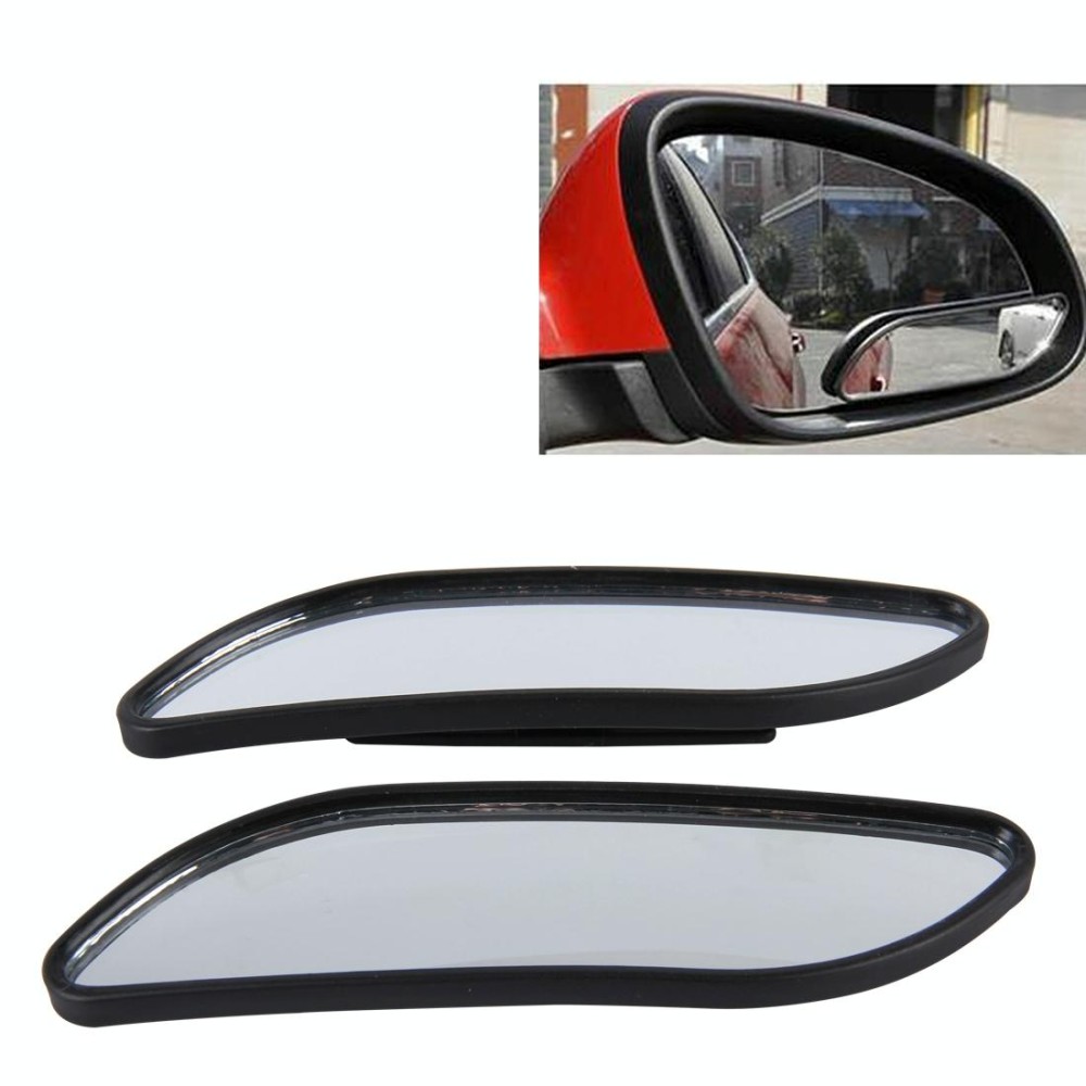 3R-067 2 PCS Car Blind Spot and Wide Rear View Wide Angle Adjustable Mirror(Black)