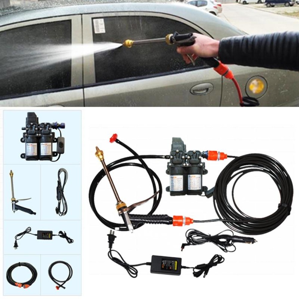 220V Portable Double Pump + Power Supply High Pressure Outdoor Car Washing Machine Vehicle Washing Tools
