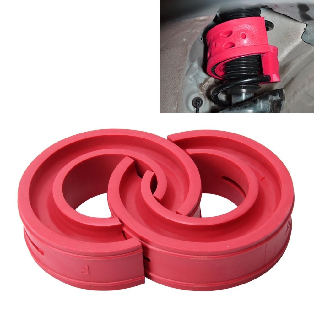 2 PCS Car Auto B+ Type Shock Absorber Spring Bumper Power Cushion Buffer, Spring Spacing: 38mm, Colloid Height: 72mm(Red)