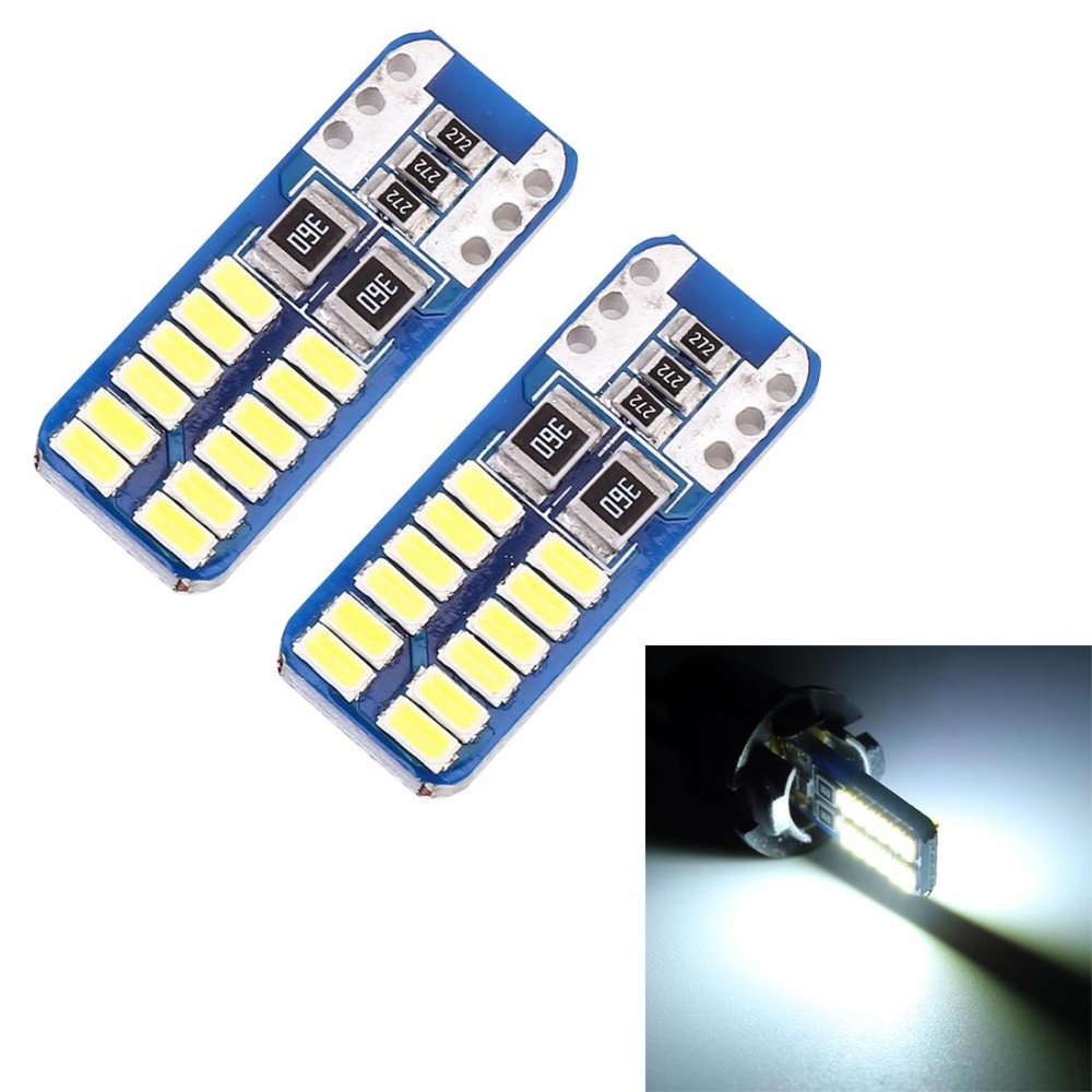 2 PCS T10 / W5W / 168 / 194 DC12V 1.4W 6000K 90LM 12LEDs SMD-3014 Car Reading Lamp Clearance Light, with Decoder