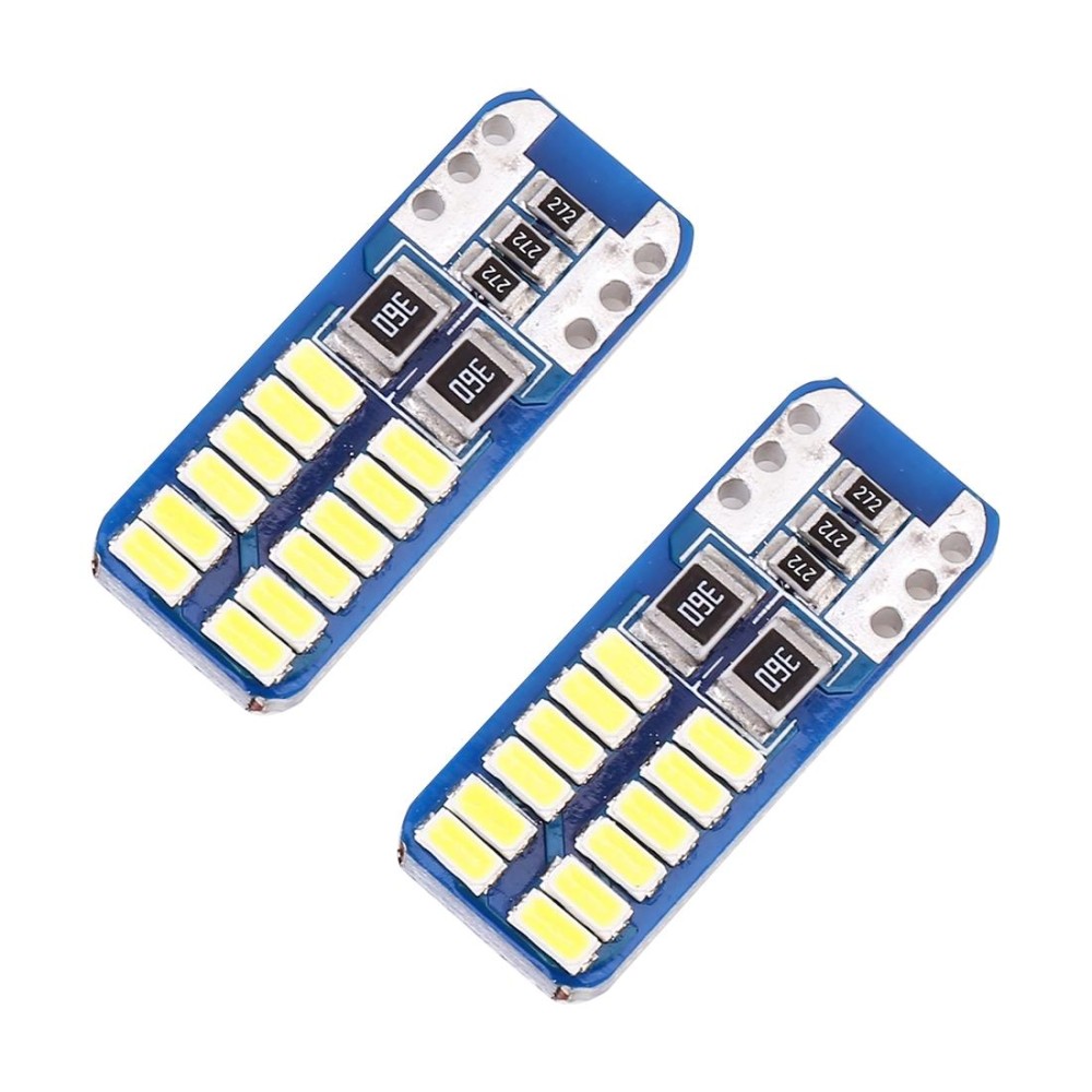 2 PCS T10 / W5W / 168 / 194 DC12V 1.4W 6000K 90LM 12LEDs SMD-3014 Car Reading Lamp Clearance Light, with Decoder