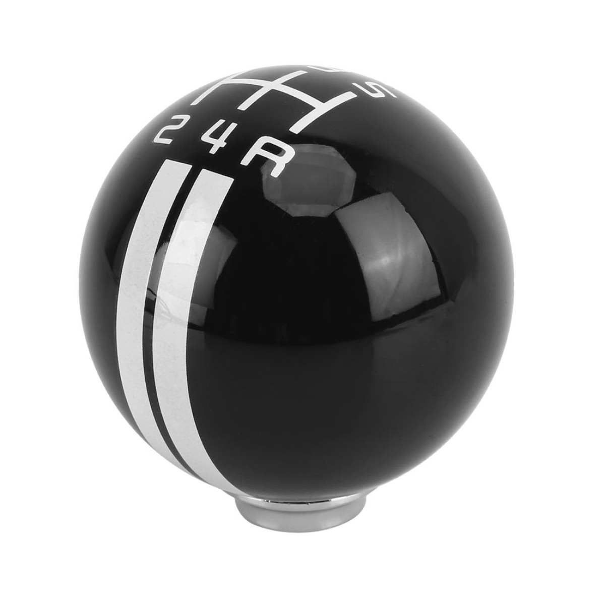 Universal Vehicle Ball Shape Modified Resin Shifter Manual 5-Speed Gear Shift Knob(Black White)