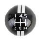 Universal Vehicle Ball Shape Modified Resin Shifter Manual 5-Speed Gear Shift Knob(Black White)