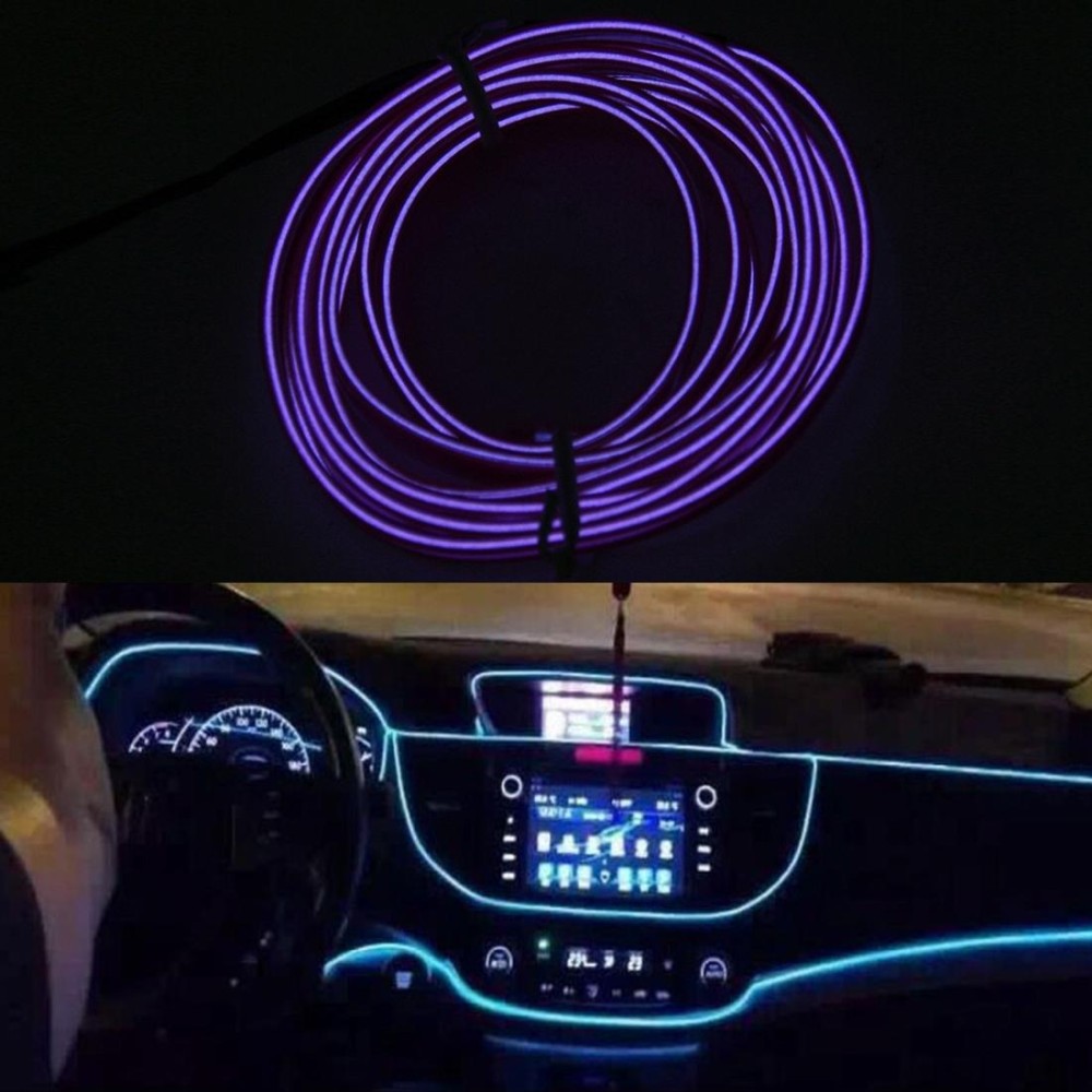 2M Cold Light Flexible LED Strip Light For Car Decoration(Purple Light)