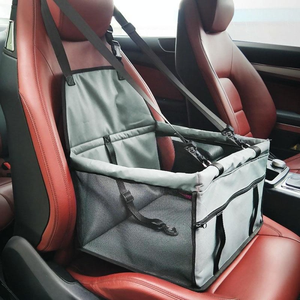 Nonslip Folding Breathable Waterproof Car Vice Driving Seat Cover Pet Cat Dog Bag, Size: 40 x 30 x 25 cm(Grey)
