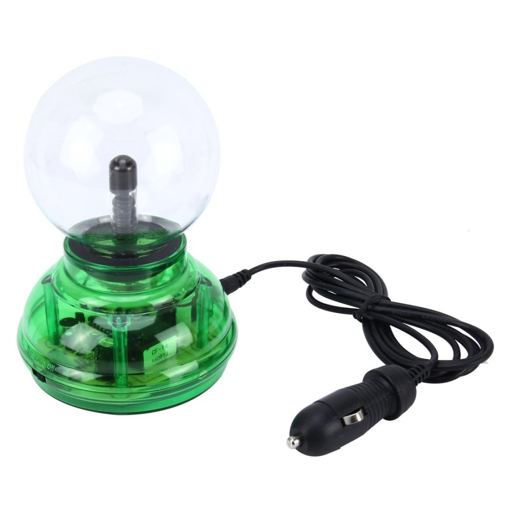 Car Auto Plasma Magic Ball Sphere Lightening Lamp with Hand-Touching Changing Pattern Model(Green)