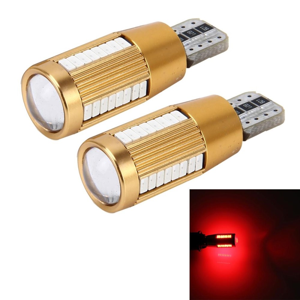 2 PCS T10 2W Constant Current Car Clearance Light with 38 SMD-3014 Lamps, DC 12-16V(Red Light)